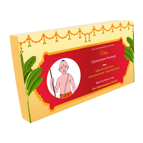 Upanayanam Invite Gift Box 2 Large Compartments